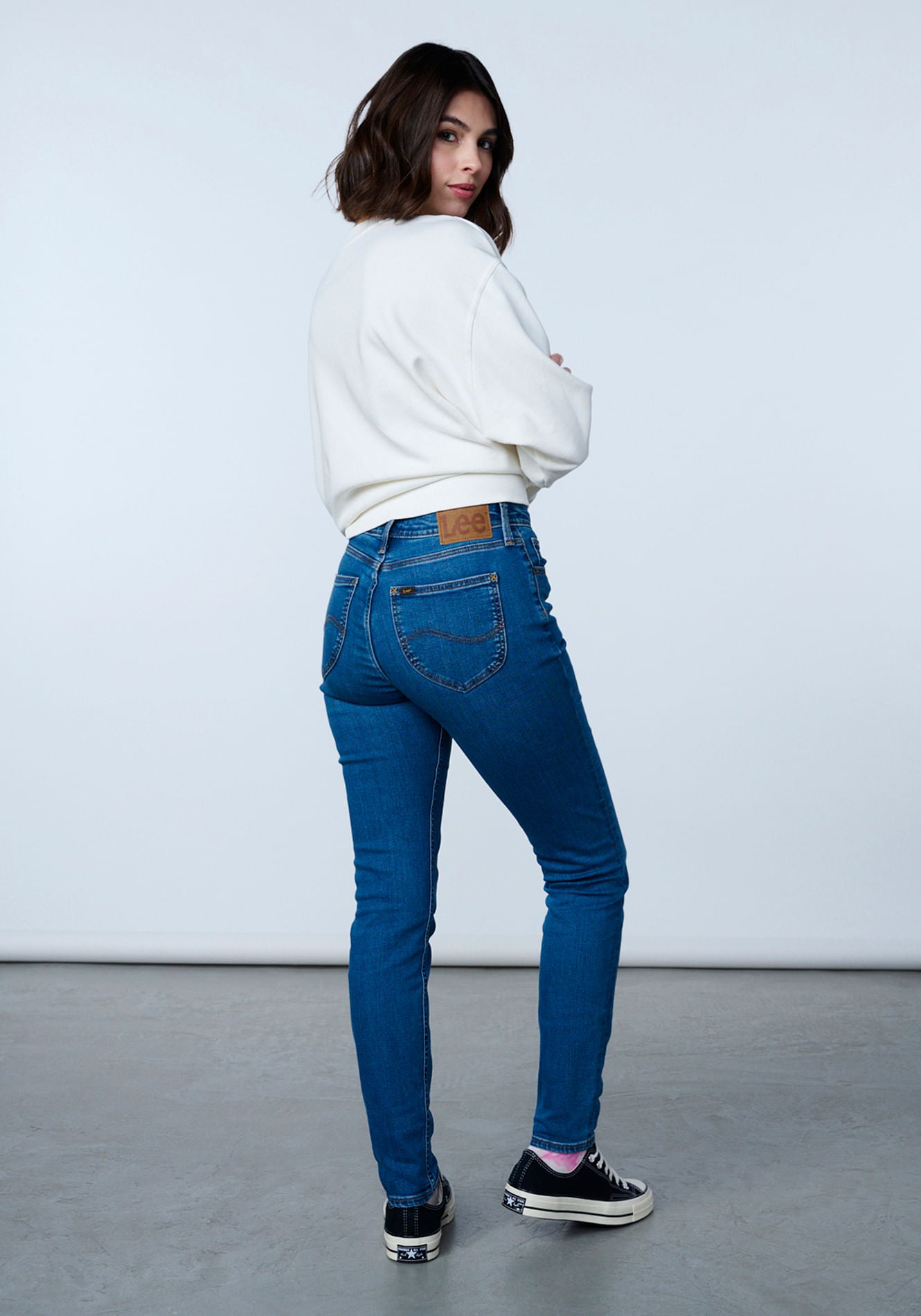 Jeans Tiro Alto Scarlett High Skinny Fit Mid Copan
