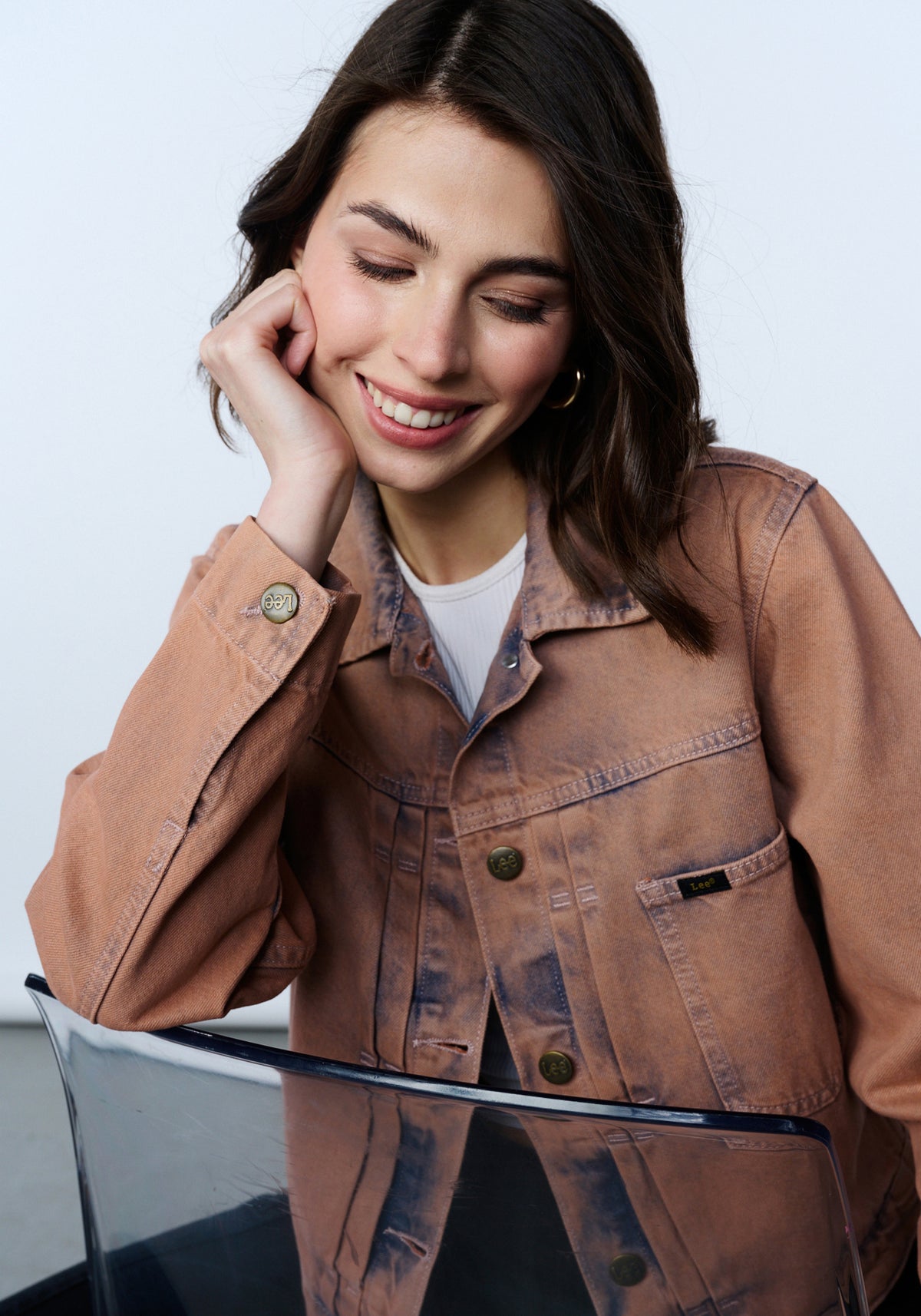 Chaqueta Lee Denim Pink Washed