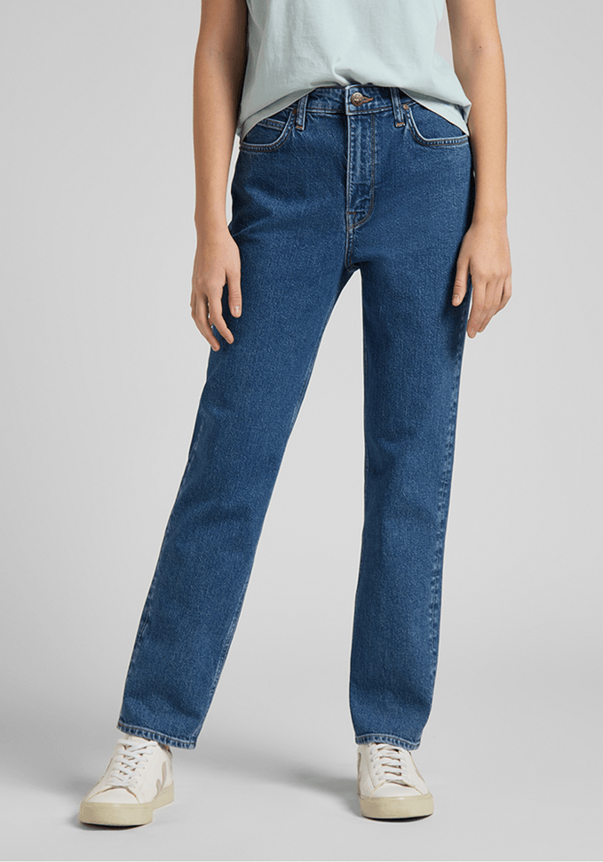 Jeans Mujer Tiro Alto Carol Straight Fit Stone Maren