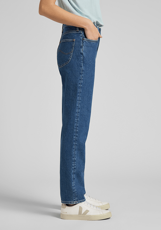 Jeans Mujer Tiro Alto Carol Straight Fit Stone Maren