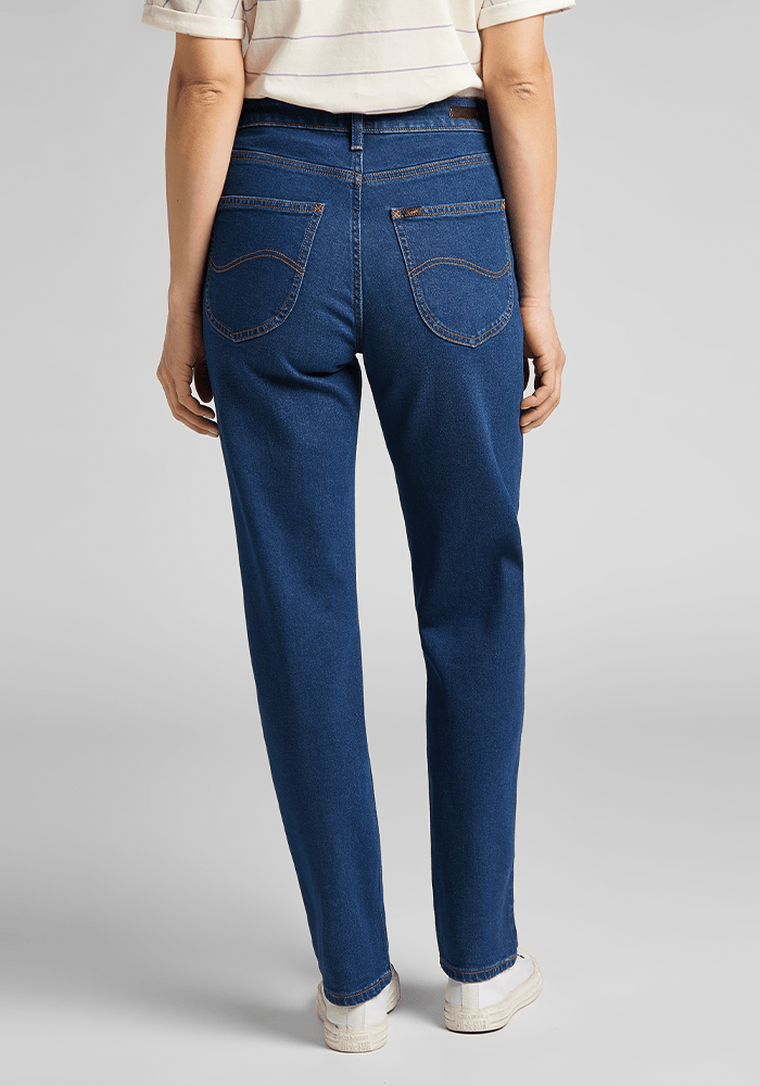 Jeans Mujer Tiro Alto Carol Straight Fit Mid Stone Sitka