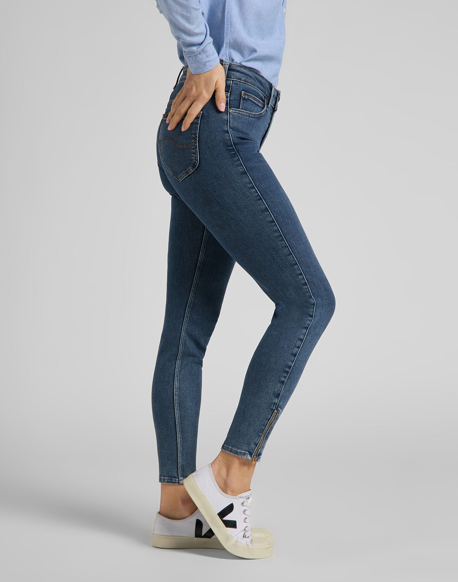 Jeans Mujer Tiro Alto Scarlett High Zip Mid Ely
