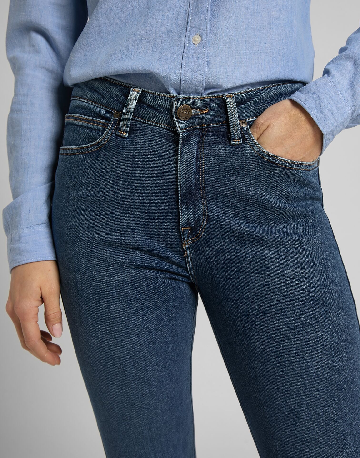 Jeans Mujer Tiro Alto Scarlett High Zip Mid Ely