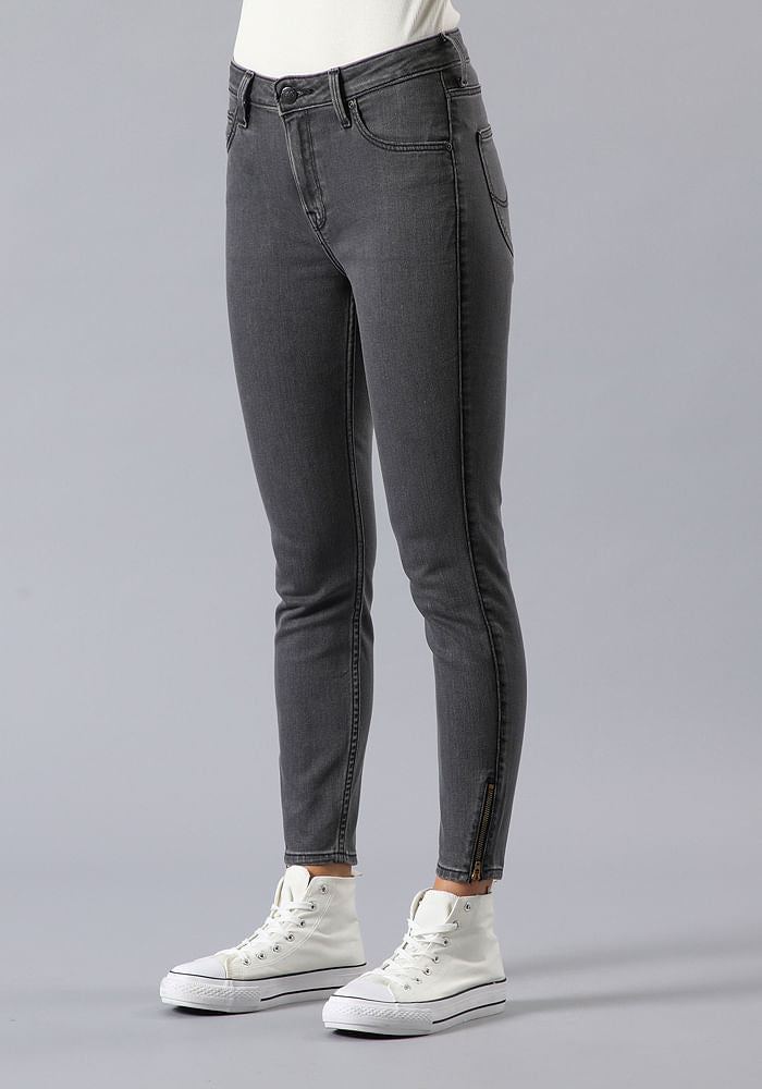 Jeans Mujer Tiro Alto Scarlett High Zip Moody Grey