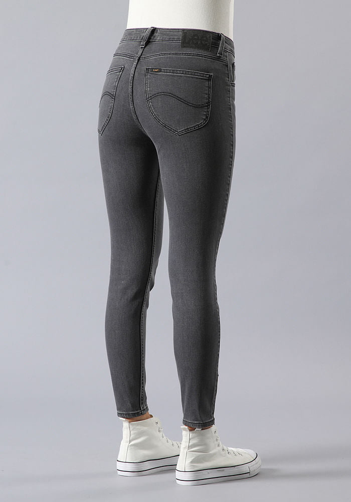 Jeans Mujer Tiro Alto Scarlett High Zip Moody Grey