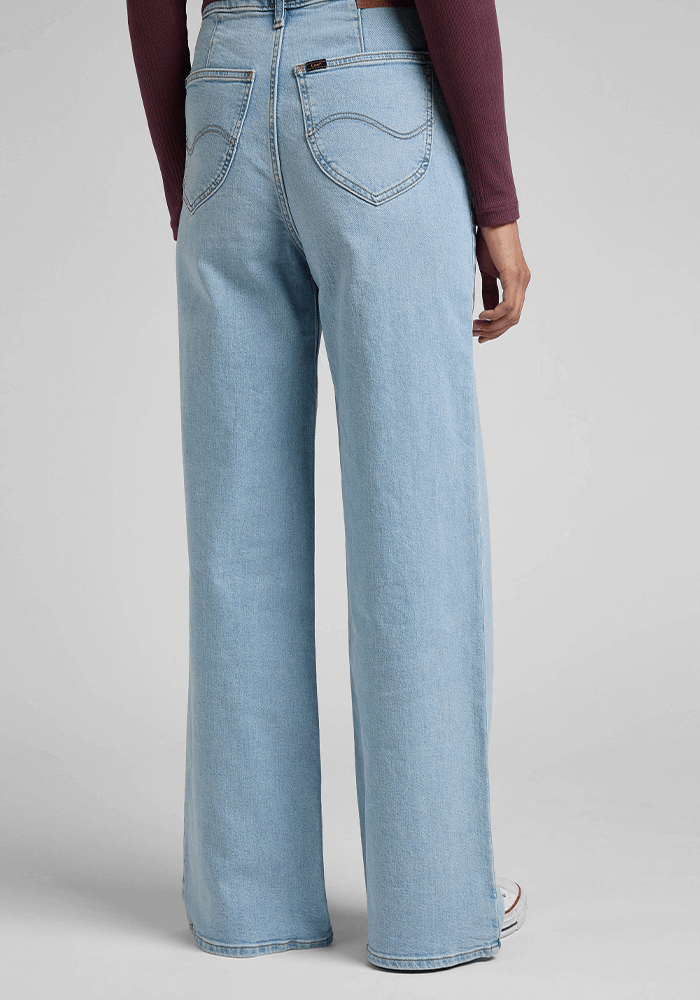 Jeans Mujer Tiro Alto Stella A Line Relaxed Fit Sunbleach