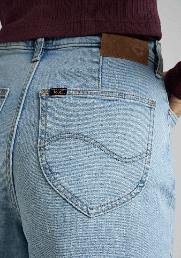 Jeans Mujer Tiro Alto Stella A Line Relaxed Fit Sunbleach