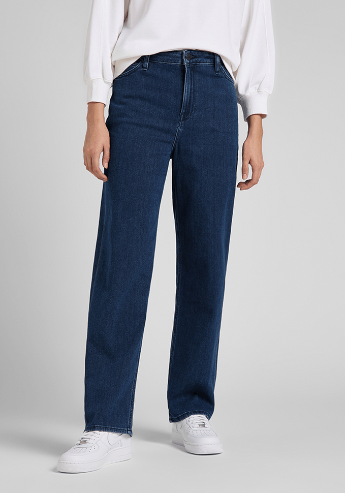 Jeans Mujer Tiro Alto Wide Leg Relaxed Fit Dark Tanja