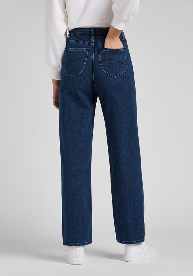 Jeans Mujer Tiro Alto Wide Leg Relaxed Fit Dark Tanja