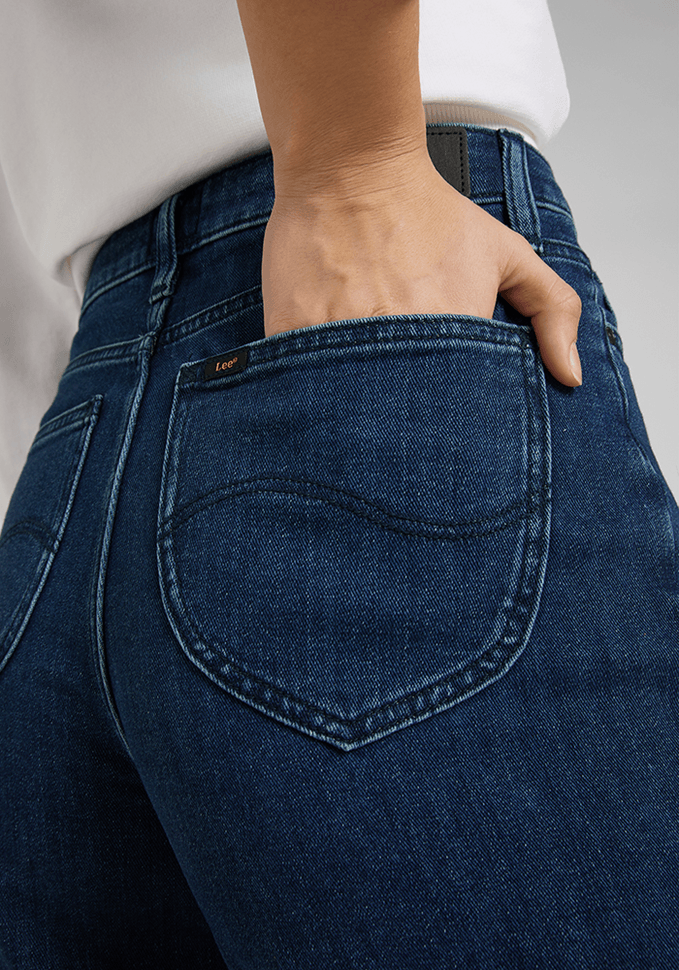 Jeans Mujer Tiro Alto Wide Leg Relaxed Fit Dark Tanja