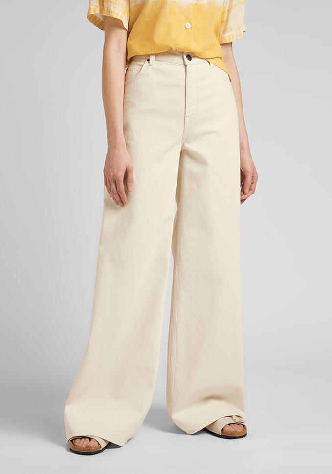 Jeans Mujer Tiro Alto Drew Relaxed Ultra High Fit Ecru