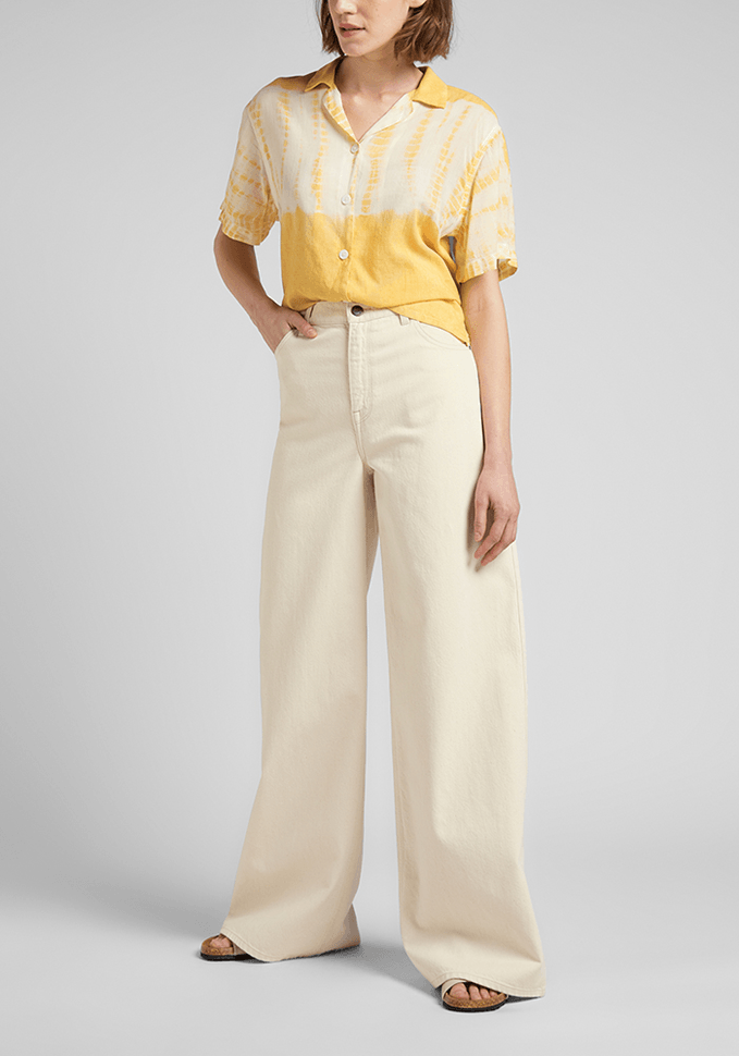 Jeans Mujer Tiro Alto Drew Relaxed Ultra High Fit Ecru