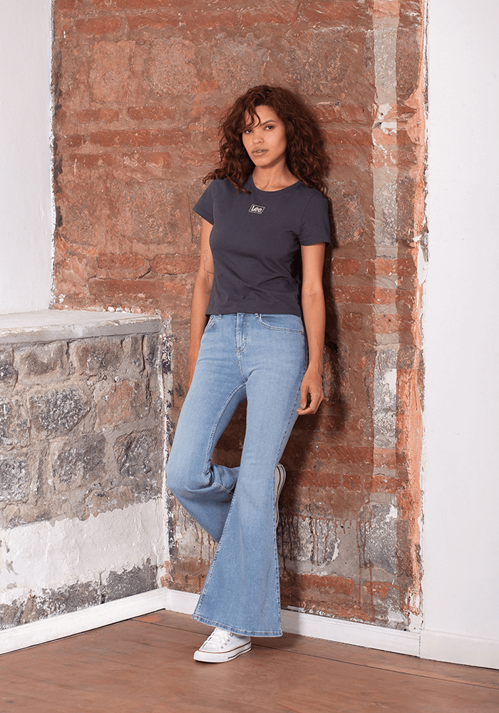 Jeans Mujer Tiro Alto Foreverfit Flare Winter Sun