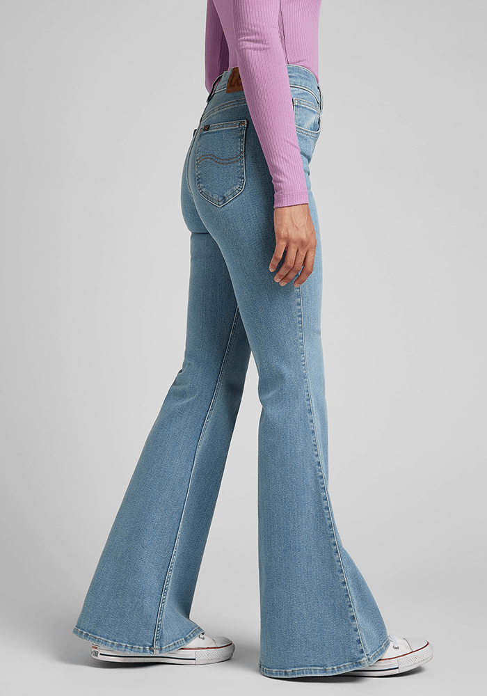 Jeans Mujer Tiro Alto Foreverfit Flare Winter Sun