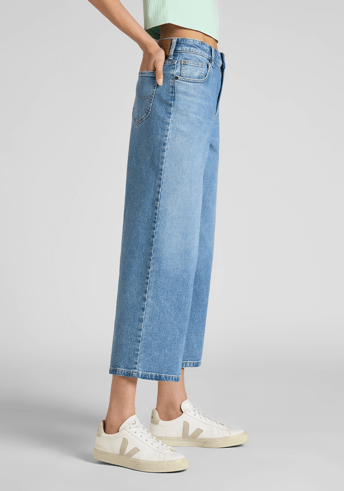 Jeans Mujer Jody Straight Crop Relaxed Fit Borrowed Blue