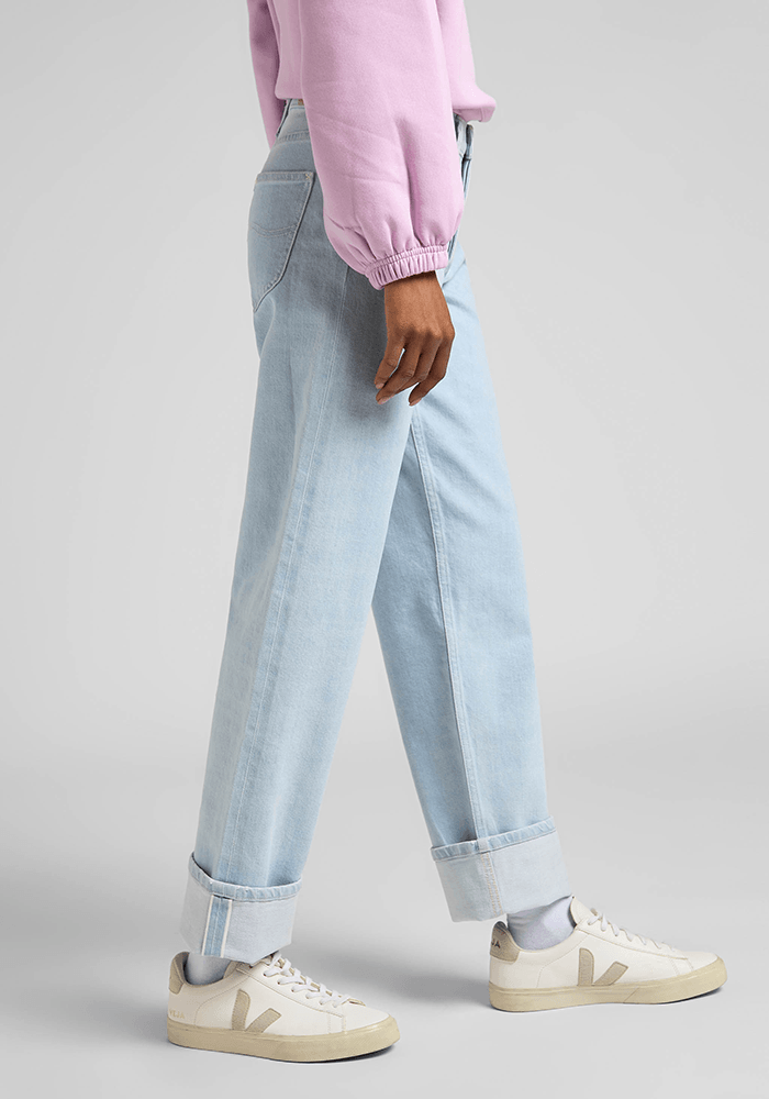Jeans Mujer Jane Cuffed Regular Straight Fit Retro Light