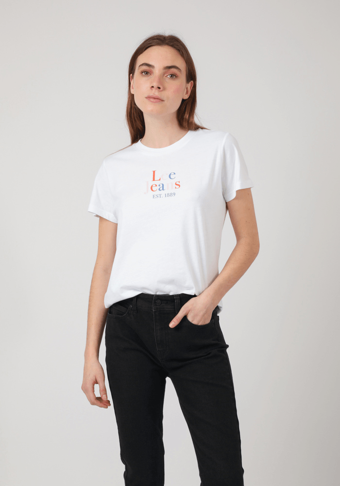 Polera Mujer Seasonal Logo Tee White