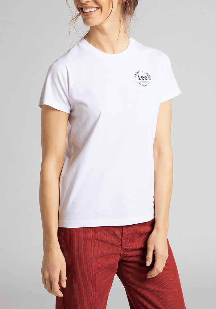 Polera Mujer Flower Tee White