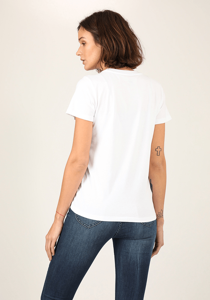 Polera Mujer Lee Logo White