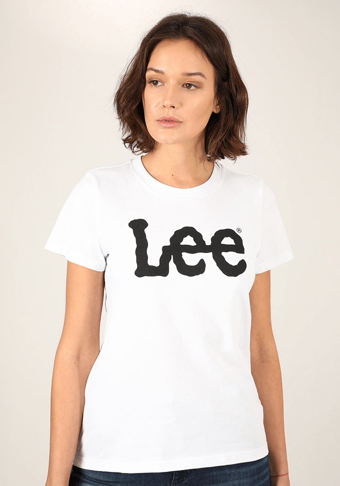 Polera Mujer Lee Logo White