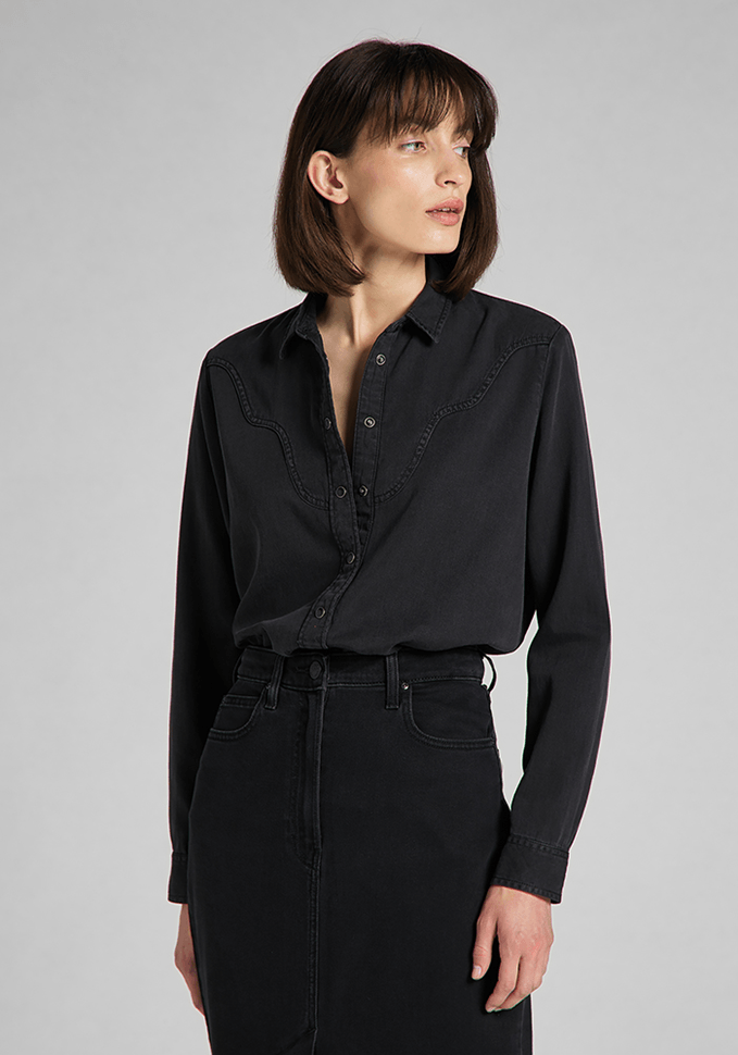 Blusa Mujer Western Shirt Black