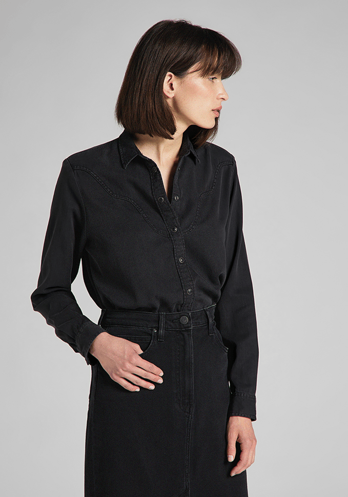 Blusa Mujer Western Shirt Black