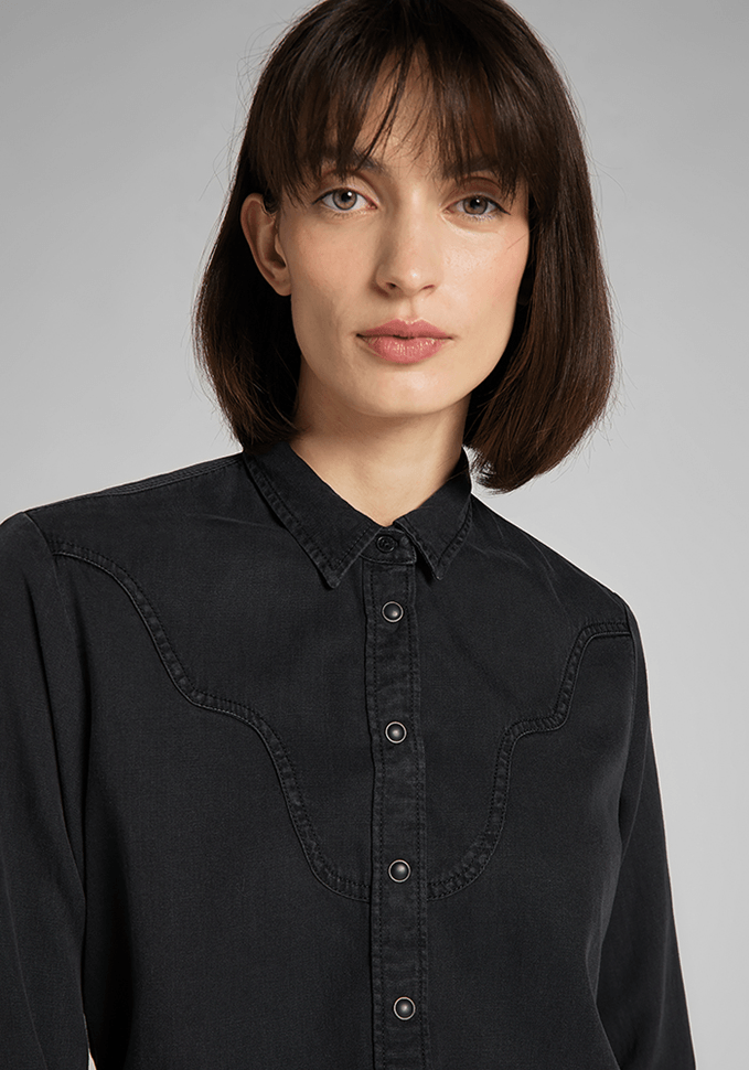 Blusa Mujer Western Shirt Black