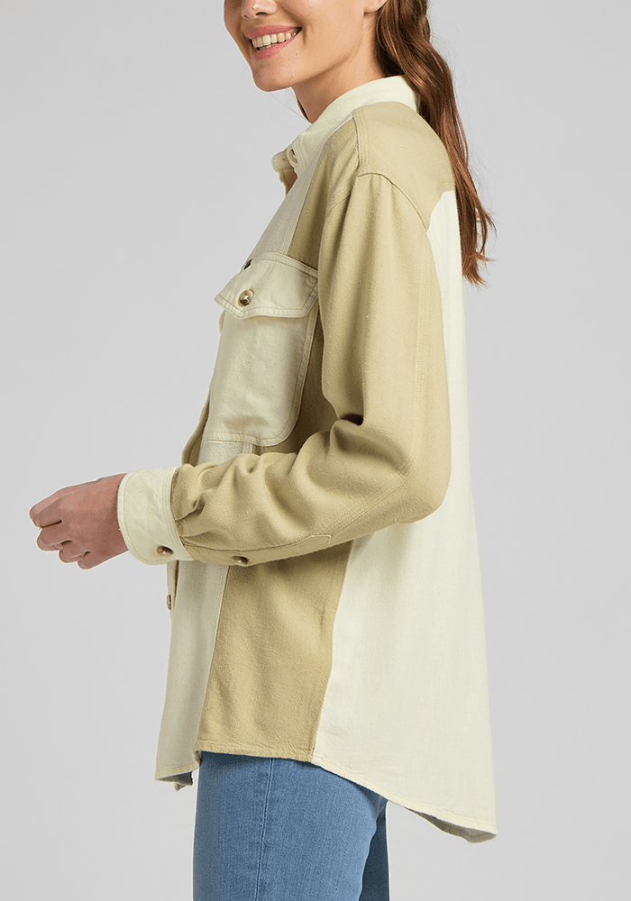 Camisa Mujer Two Pocket Pale Khaki