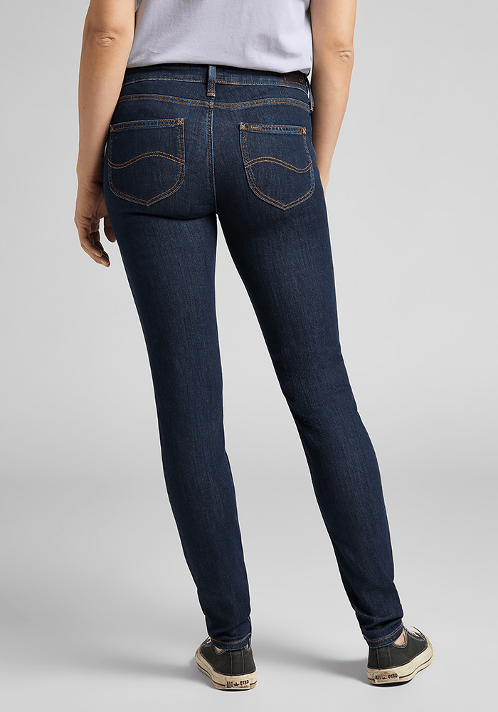 Jeans Mujer Tiro Alto Scarlett High Skinny Fit Solid Blue