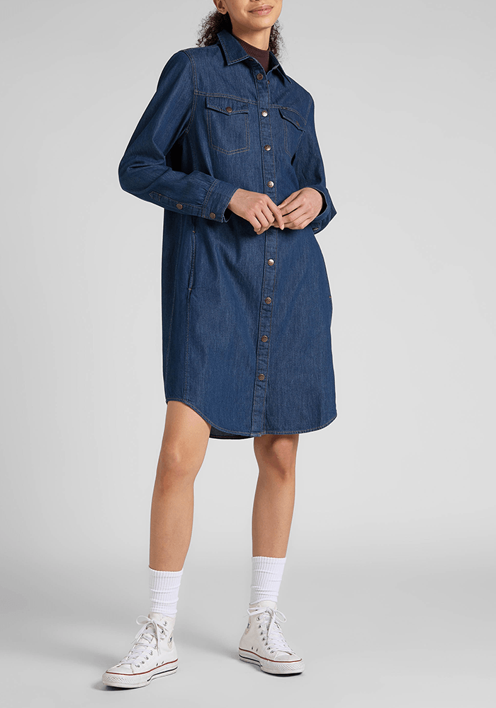 Vestido Mujer Shirt Dress Índigo