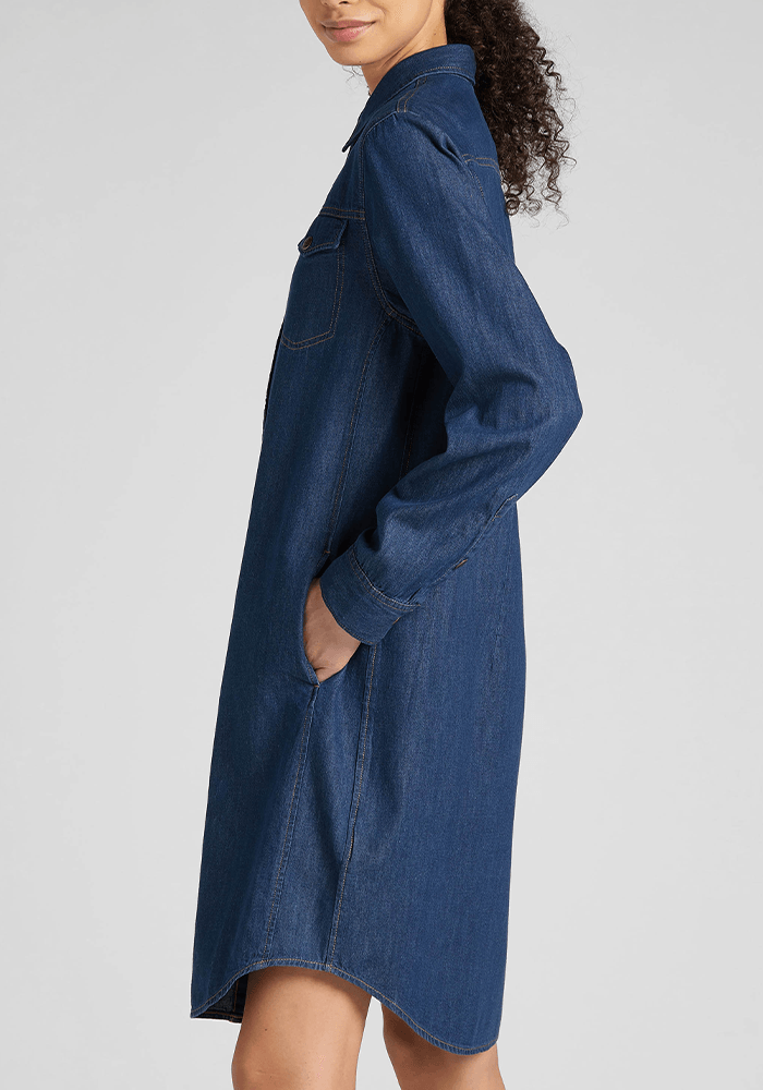 Vestido Mujer Shirt Dress Índigo