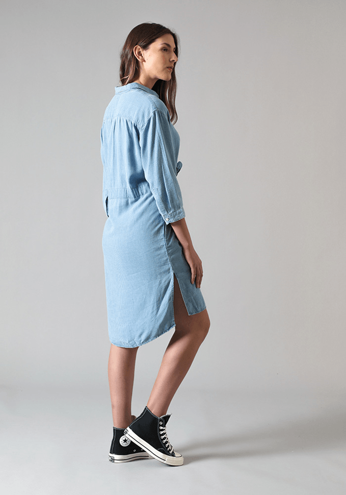 Vestido Mujer Long Dress Faded Blue