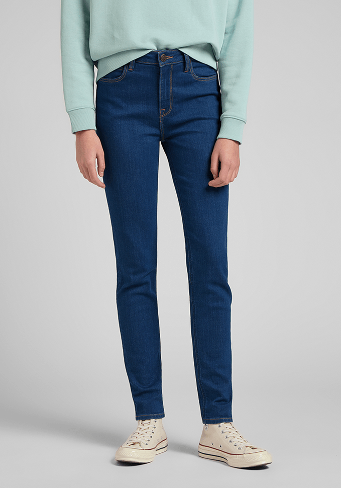 Jeans Mujer Tiro Alto Scarlett High Skinny Fit Dark Zuri