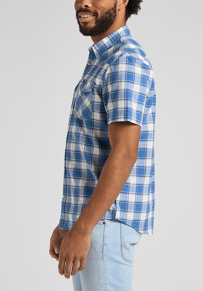 Camisa Hombre Manga Corta Western Blue Union