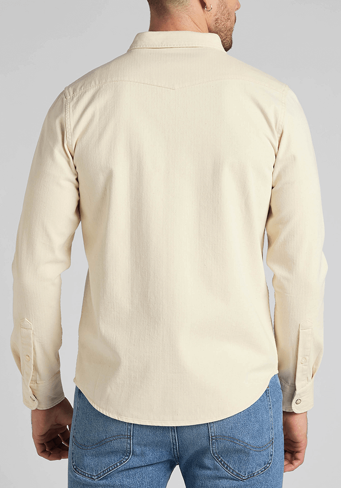 Camisa Hombre Regular Western Shirt Ecru