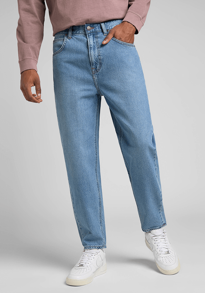 Jeans Hombre Tiro Alto Easton Regular Straight Fit Vintage Light