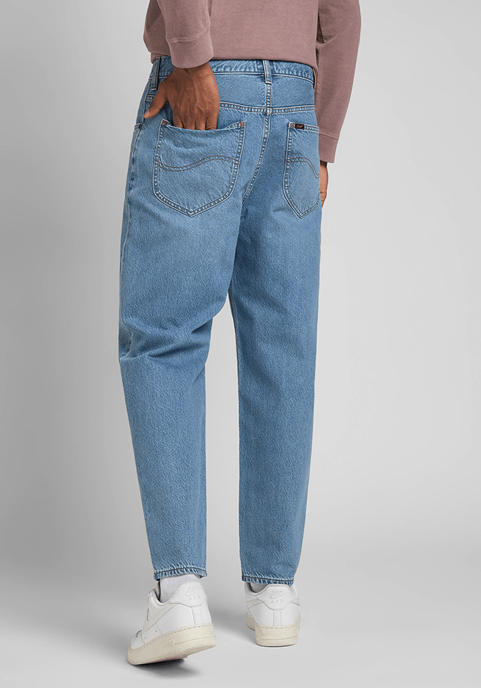 Jeans Hombre Tiro Alto Easton Regular Straight Fit Vintage Light