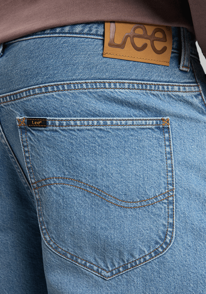 Jeans Hombre Tiro Alto Easton Regular Straight Fit Vintage Light
