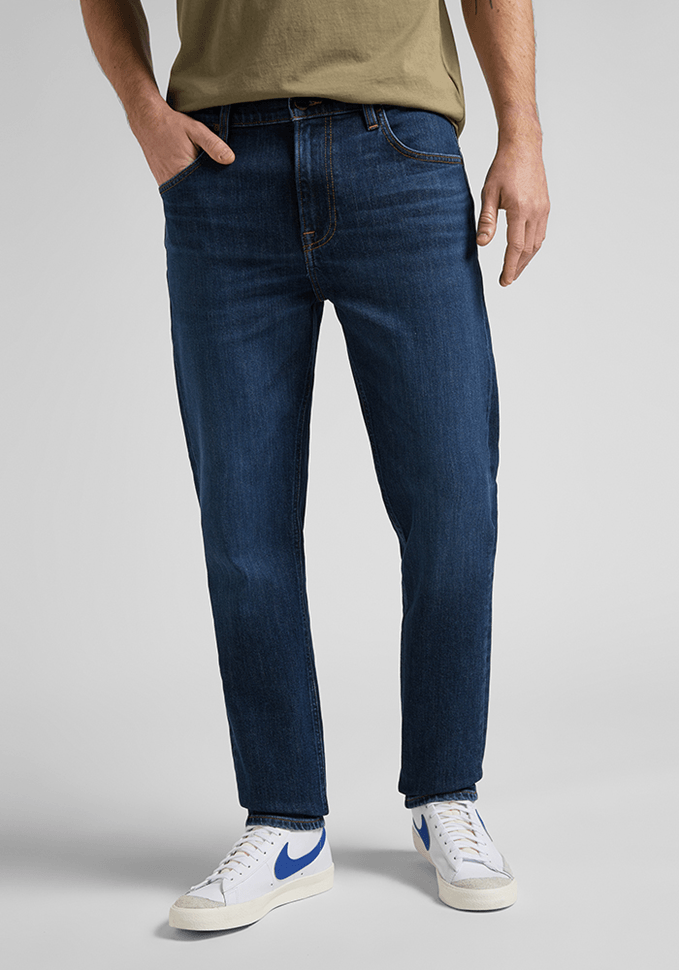 Jeans Hombre Austin Regular Tapered Fit Dark Mid Baker