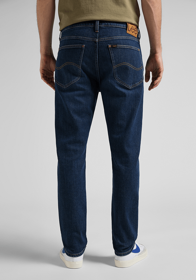 Jeans Hombre Austin Regular Tapered Fit Dark Mid Baker