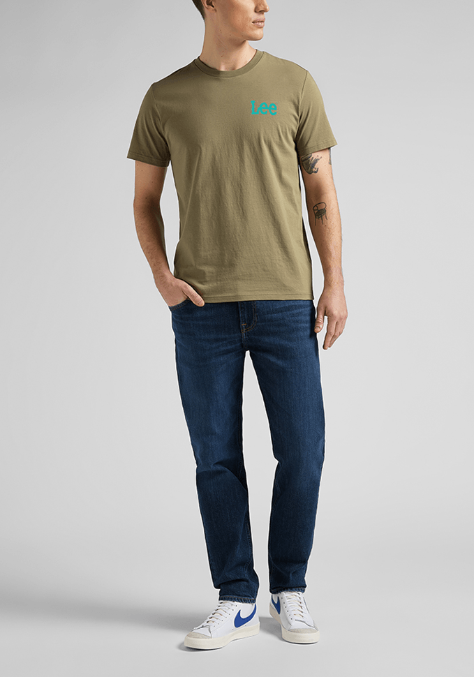 Jeans Hombre Austin Regular Tapered Fit Dark Mid Baker