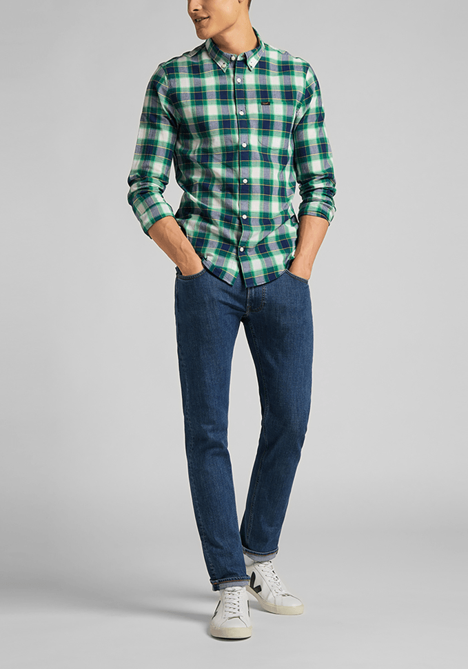 Jeans Hombre Daren Regular Fit Mid Stone Wash