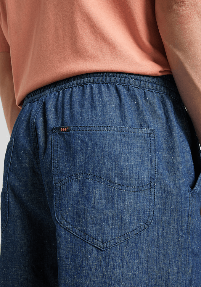 Pantalón Hombre Chino Relaxed Straight Fit Mid Wash