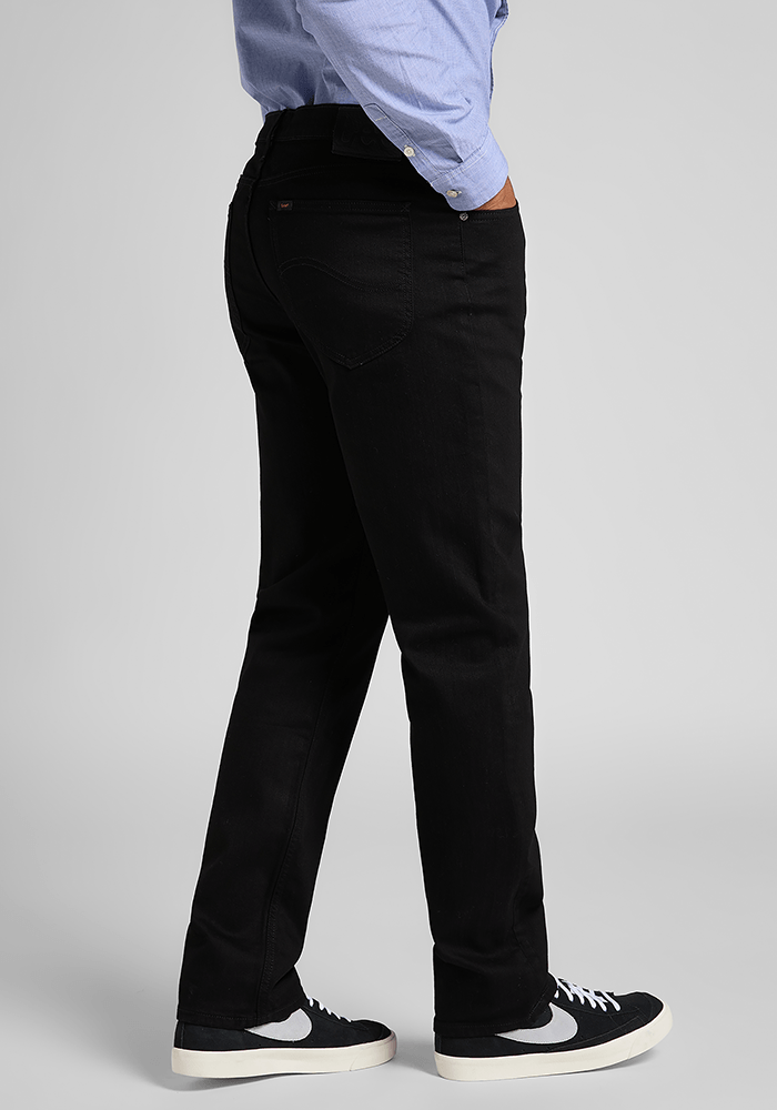 Jeans Hombre West Relaxed Straight Fit Clean Black