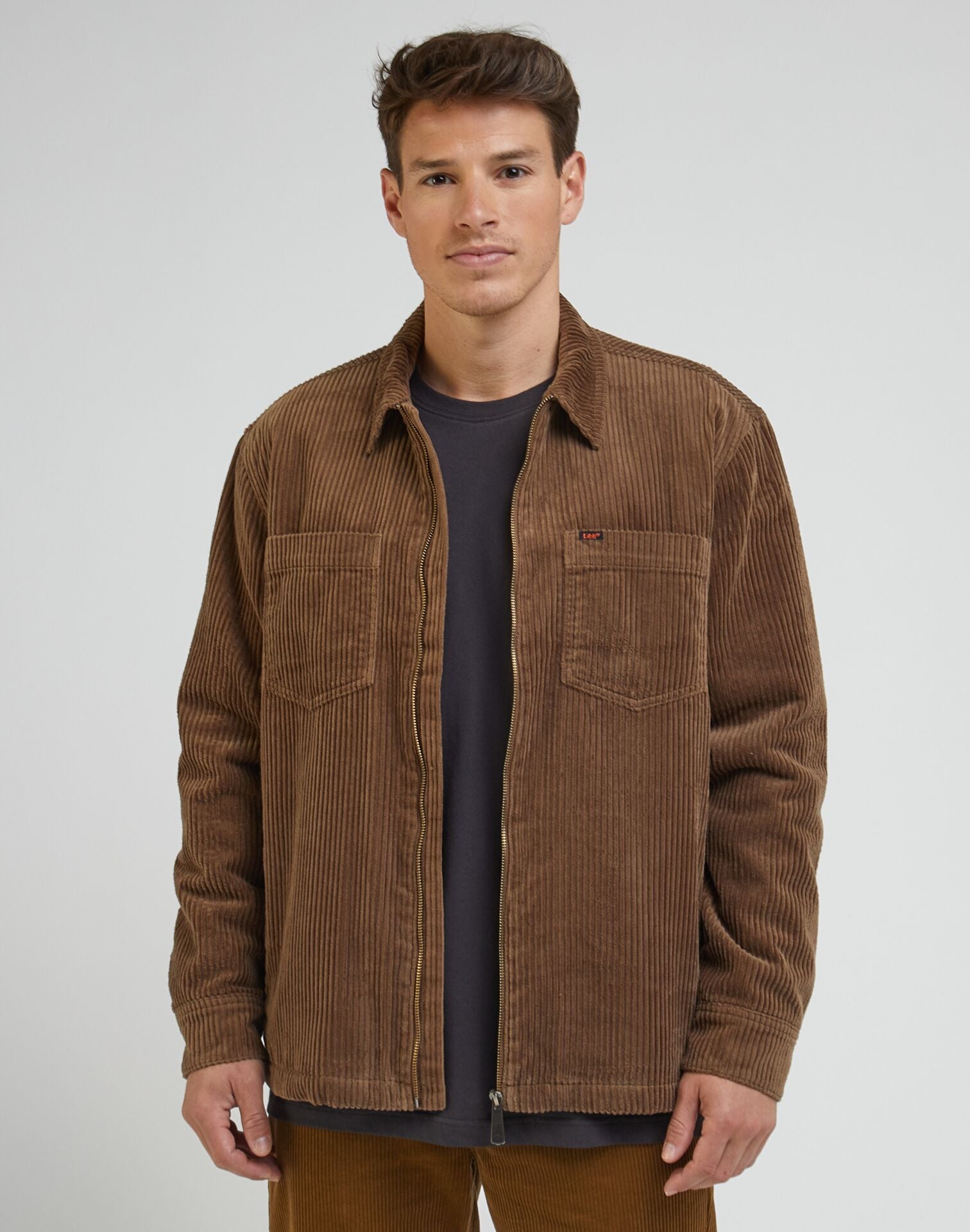Chaqueta Hombre Relaxed Chetopa Overshirt Truffle