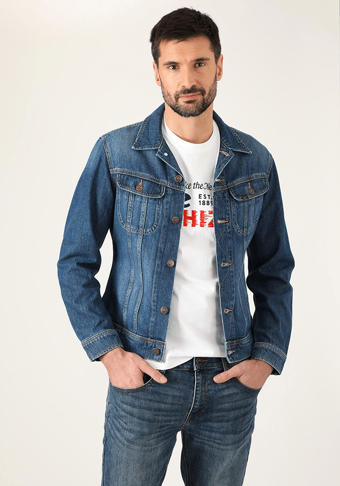 Chaqueta Hombre Slim Rider Mid Blue Stone