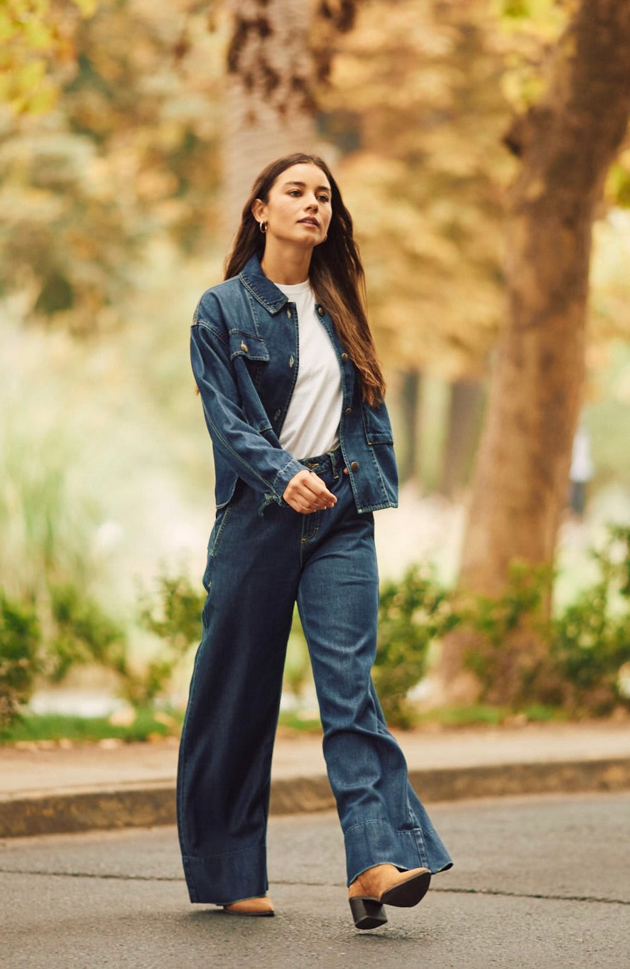 Jeans Lee Stella A Line Dirty Blue