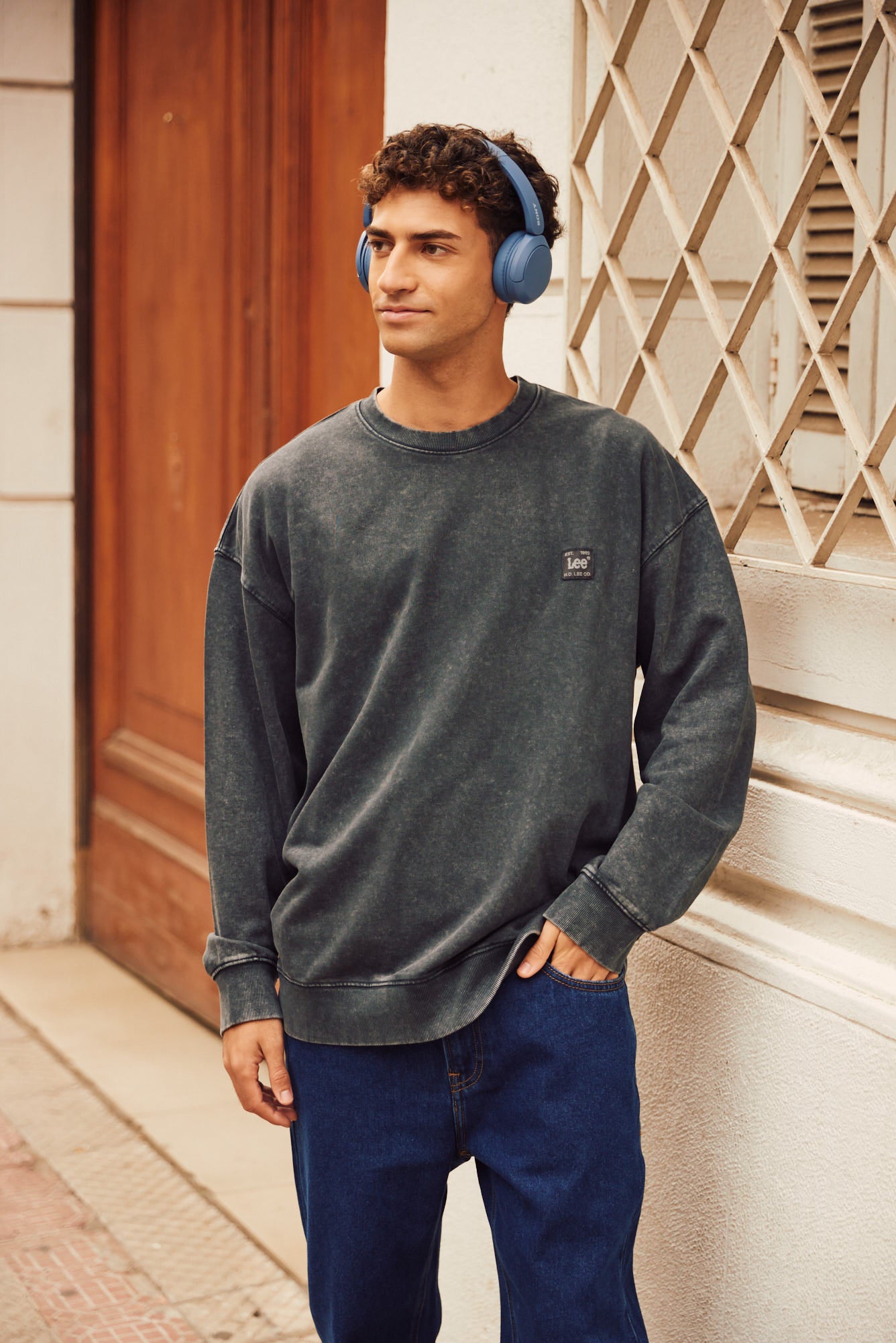 Poleron Lee Logo Loose Black Dusty