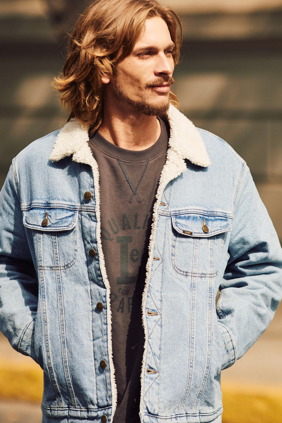 Chaqueta Hombre Denim Sherpa Fallout