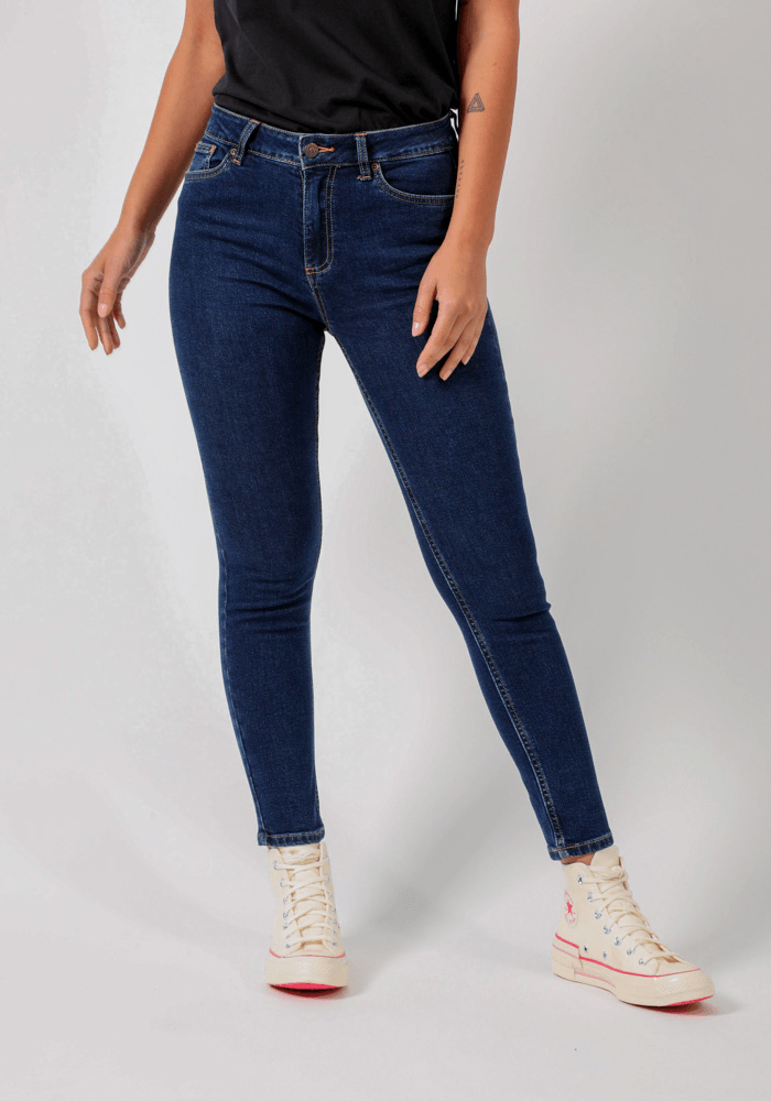 Jeans Mujer Tiro Alto Scarlett High Skinny Fit Blue Kansas